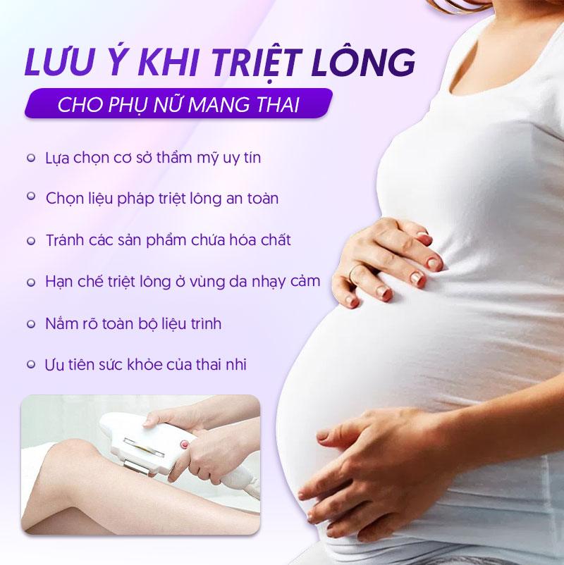 Mang thai có triệt lông được không Mang thai có triệt lông được không