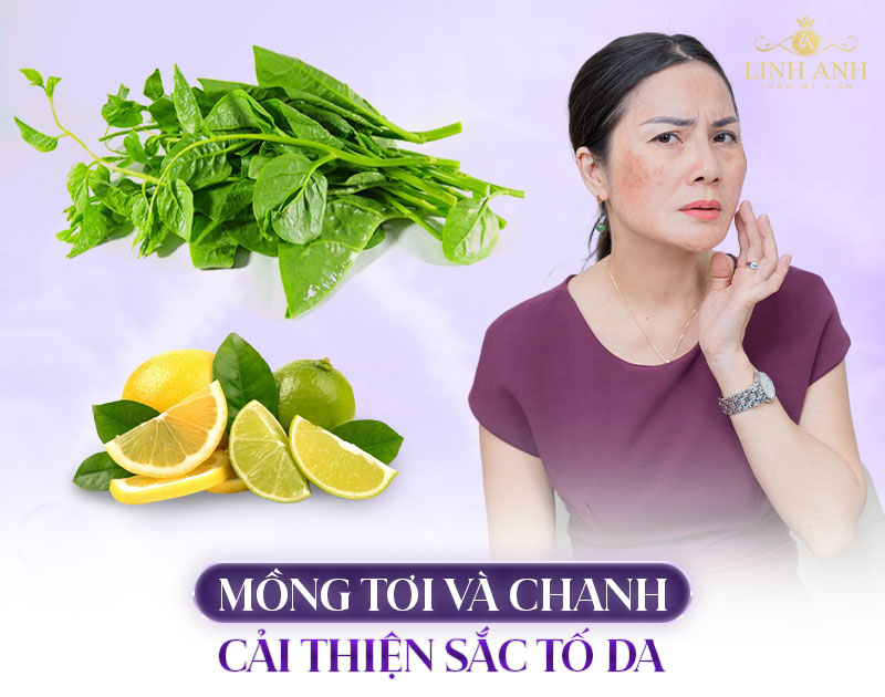 mặt nạ rau mồng tơi kết hợp với chanh