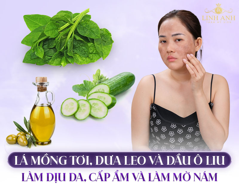 dùng rau mồng tơi trị nám hiệu quả
