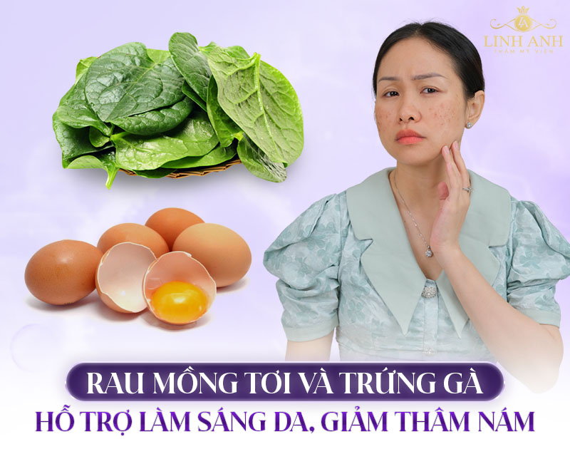 mặt nạ rau mồng tơi kết hợp trứng gà