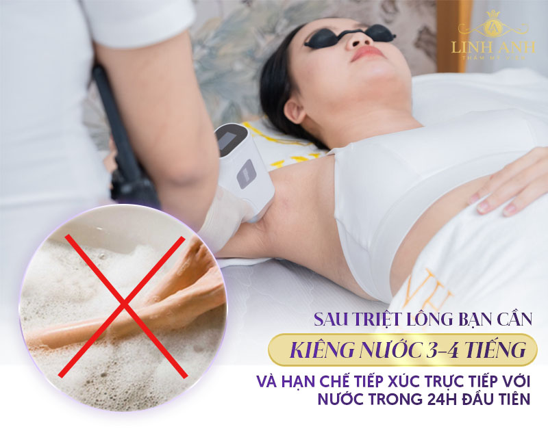 Sau khi triệt lông kiêng nước bao lâu Sau khi triệt lông kiêng nước bao lâu