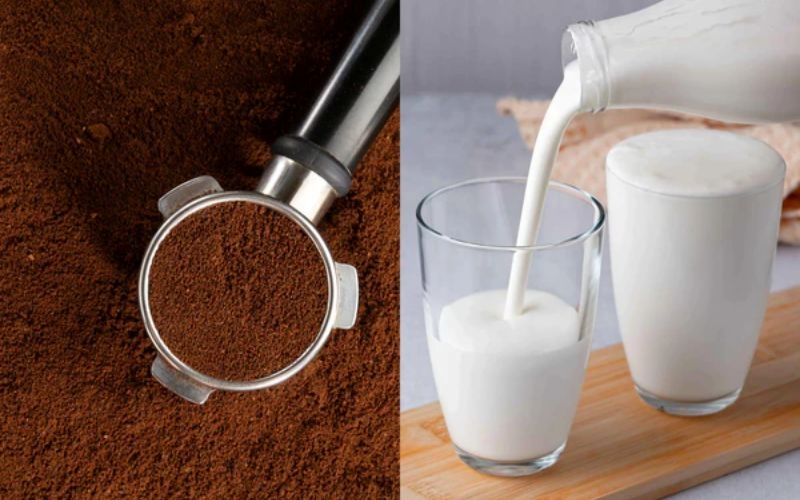 Tắm trắng bằng bã cà phê và sữa chua