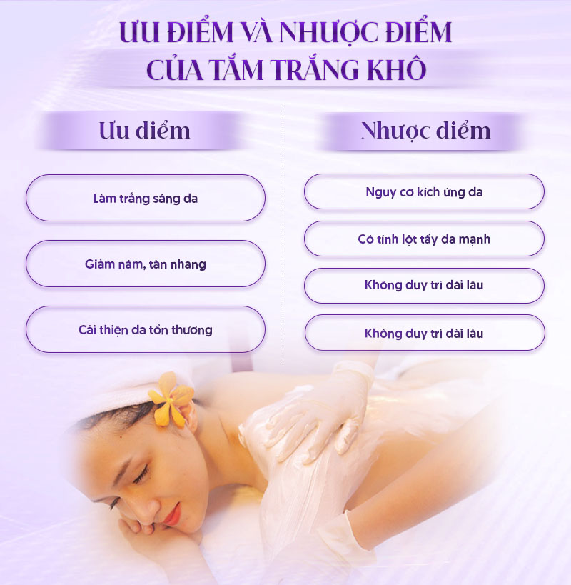 Tắm trắng khô có tốt không Tắm trắng khô có tốt không