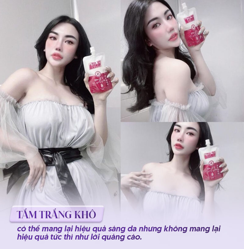 Tắm trắng khô có trắng không Tắm trắng khô có trắng không
