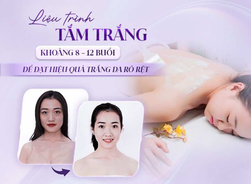 Tắm trắng mấy lần mới trắng