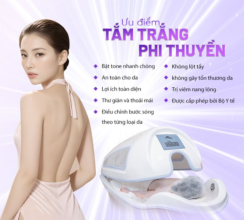 Tắm trắng phi thuyền có trắng không Tắm trắng phi thuyền có trắng không
