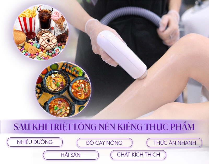 thực phẩm cần kiêng sau triệt lông thực phẩm cần kiêng sau triệt lông