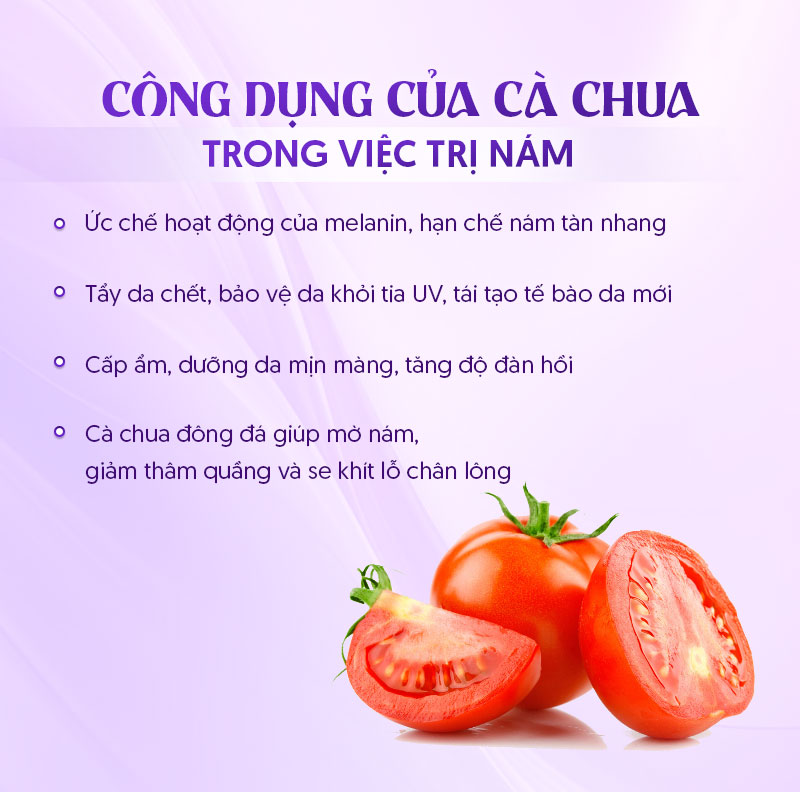 Công dụng của cà chua trong trị nám