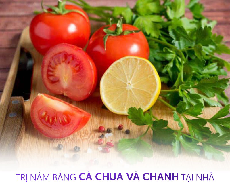 Trị nám bằng cà chua đông đá và chanh