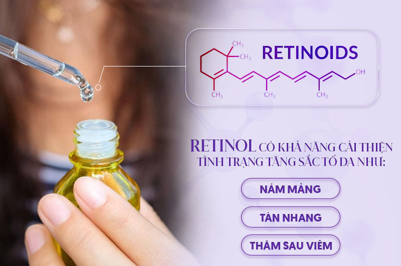 cải thiện nám tàn nhang với retinol
