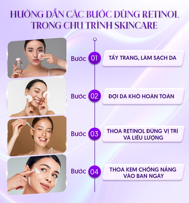 các bước trị nám bằng retinol