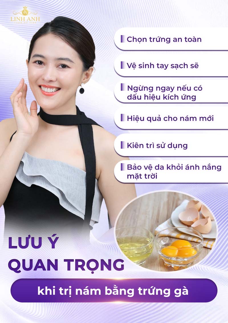Trị nám bằng trứng gà lưu ý gì