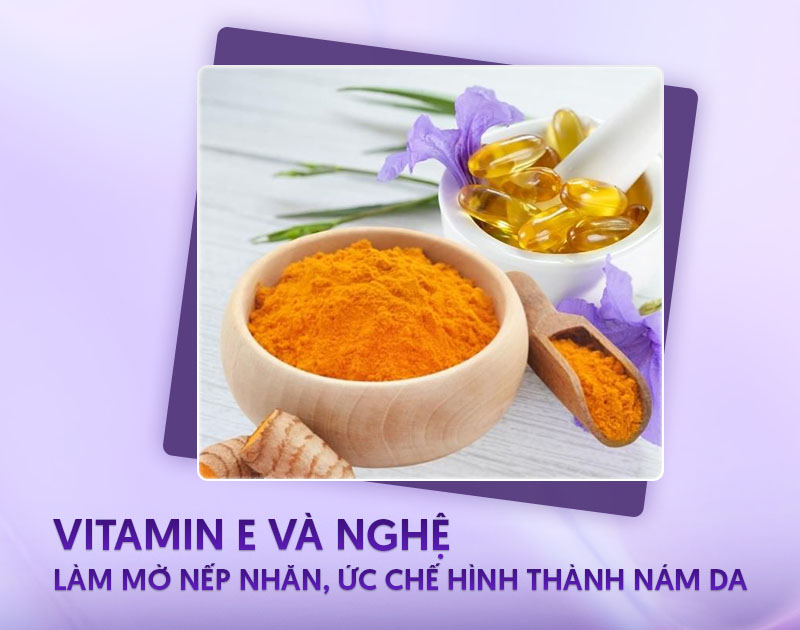 Trị nám bằng vitamin E và nghệ
