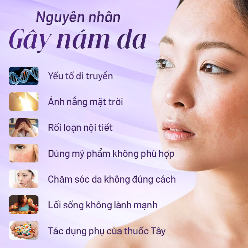 nguyên nhân gây nám da