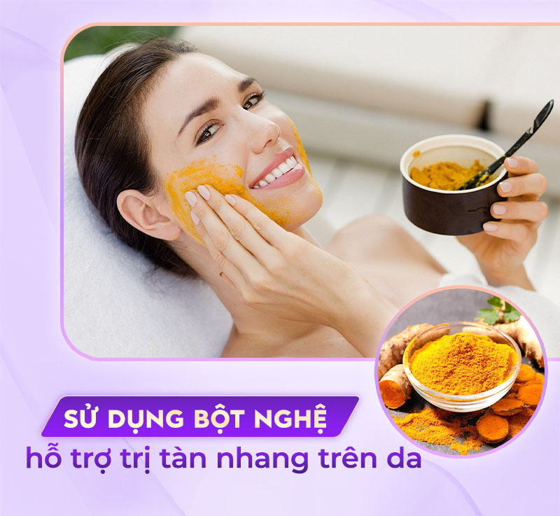 trị tàn nhang với tinh bột nghệ