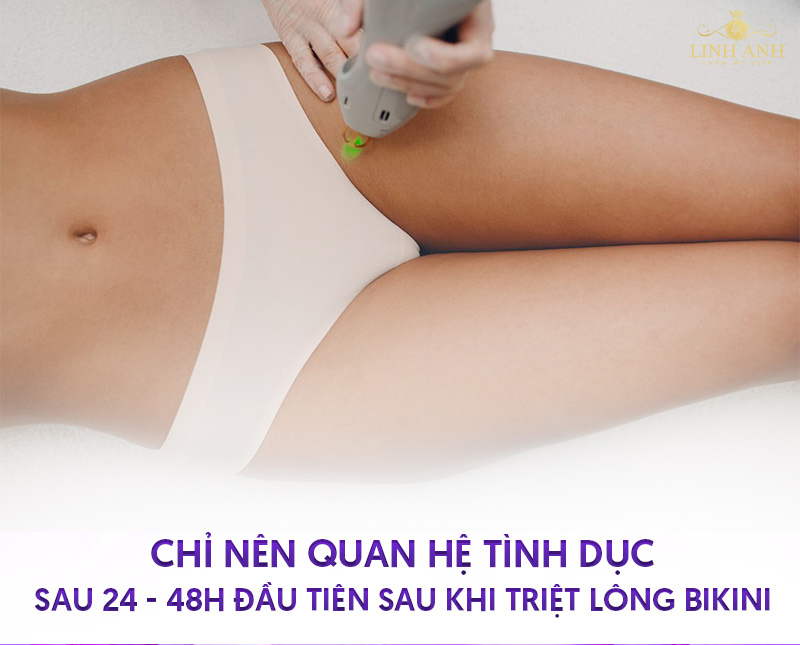 Triệt lông bikini có kiêng quan hệ không