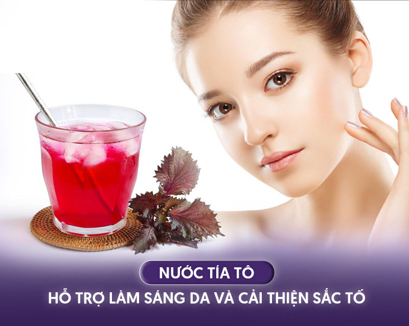 Uống nước tía tô để hết nám da mặt