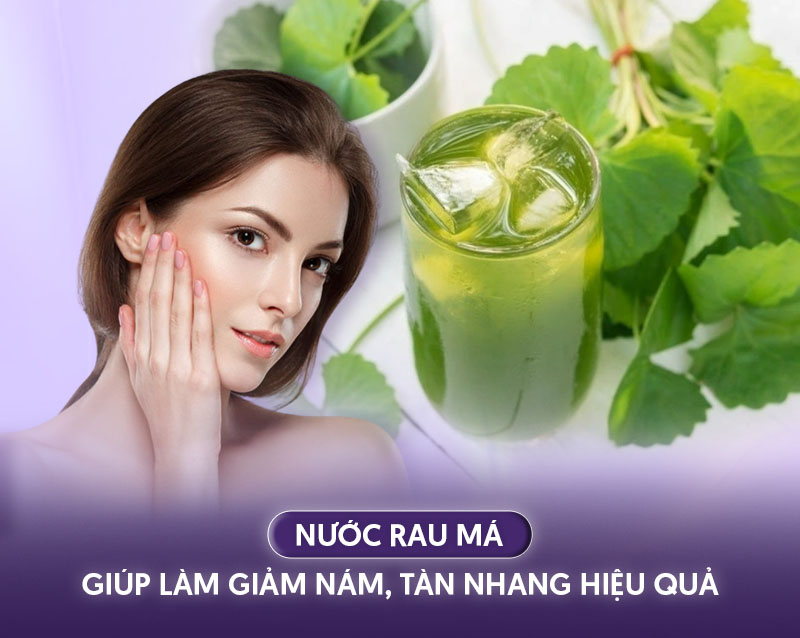 Uống nước ép rau má để hết nám da mặt