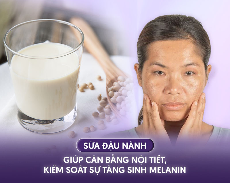 Uống sữa đậu nành trị nám da