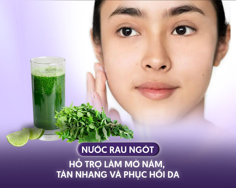 Uống nước rau ngót để hết nám da mặt