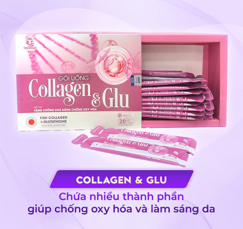 Viên uống Collagen & Glu trị nám tàn nhang