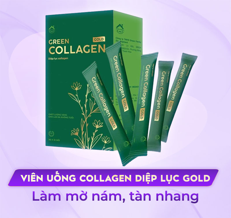 Collagen Diệp Lục Gold điều trị nám tàn nhang
