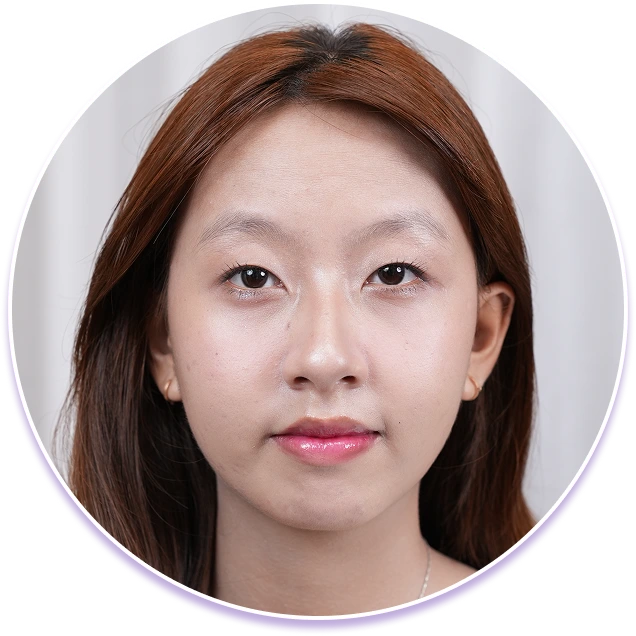 Lông mày thưa nhạt, không rõ đường nét