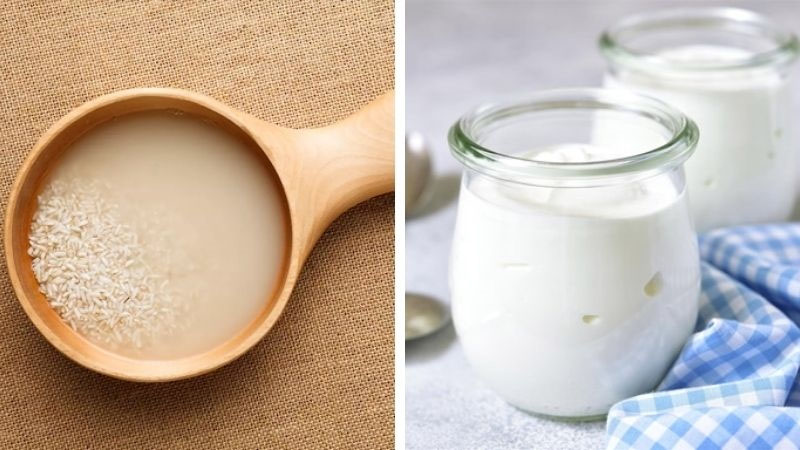 dưỡng trắng da bằng nước vo gạo và sữa chua dưỡng trắng da bằng nước vo gạo và sữa chua