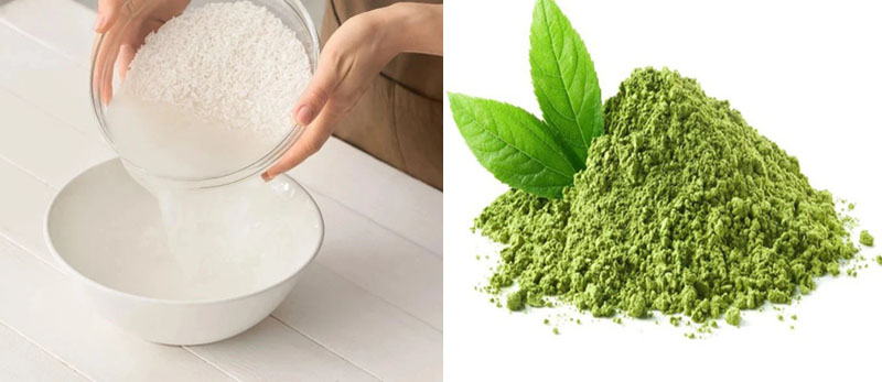 làm trắng da bằng nước vo gạo và bột trà xanh làm trắng da bằng nước vo gạo và bột trà xanh
