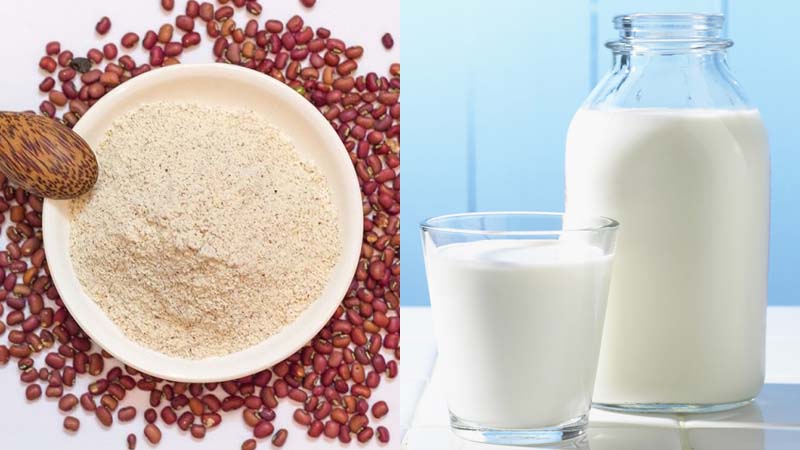làm trắng da bằng sữa tươi và bột đậu đỏ làm trắng da bằng sữa tươi và bột đậu đỏ