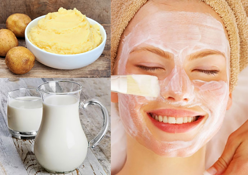 làm trắng da bằng sữa tươi và khoai tây làm trắng da bằng sữa tươi và khoai tây