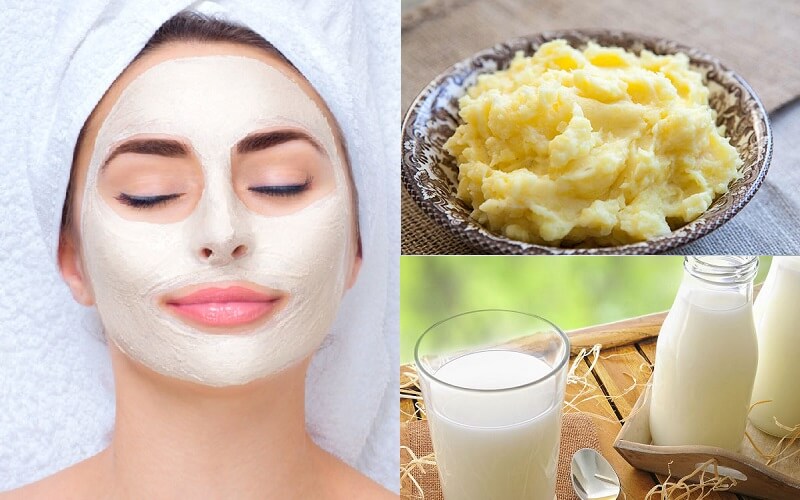 làm trắng da mặt bằng khoai tây và sữa tươi làm trắng da mặt bằng khoai tây và sữa tươi