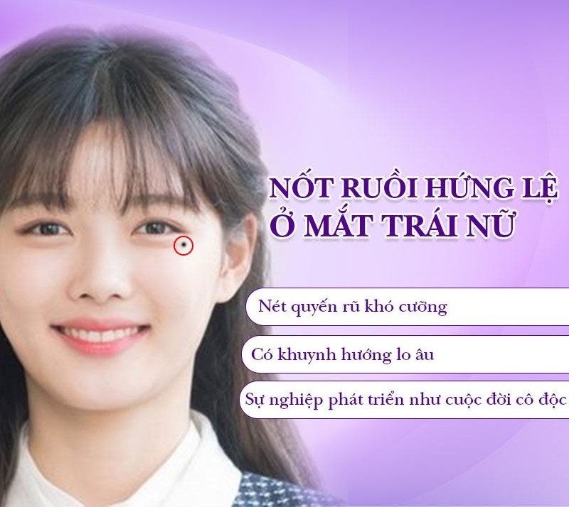 Nốt ruồi đón lệ bên trái nữ