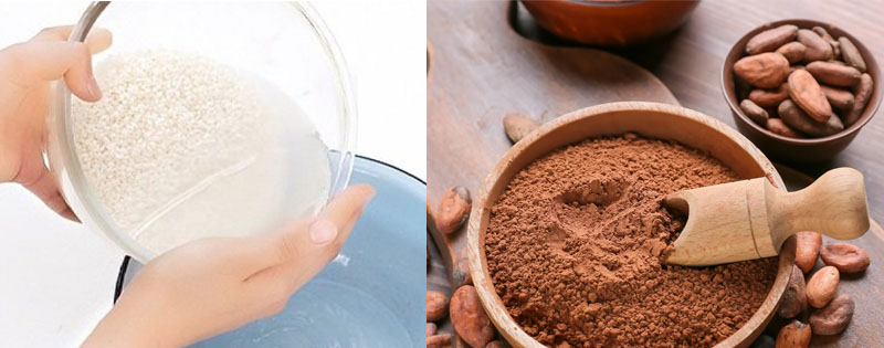 nước vo gạo và bột ca cao làm trắng da nước vo gạo và bột ca cao làm trắng da