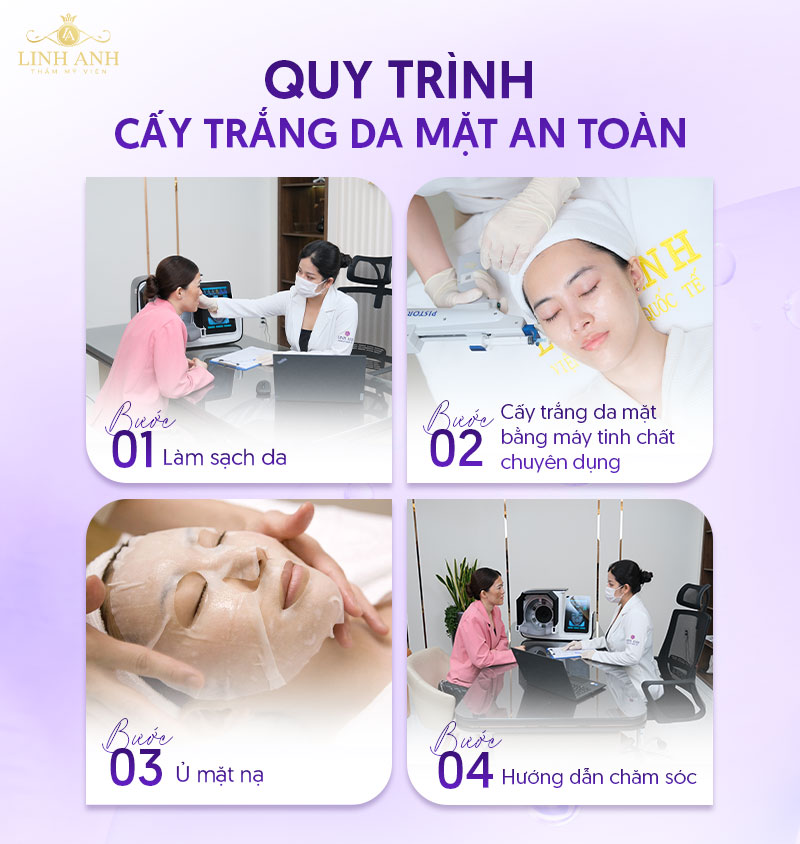 Quy trình cấy trắng da mặt an toàn