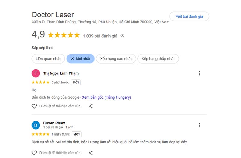 Review tẩy nốt ruồi ở Doctor Laser