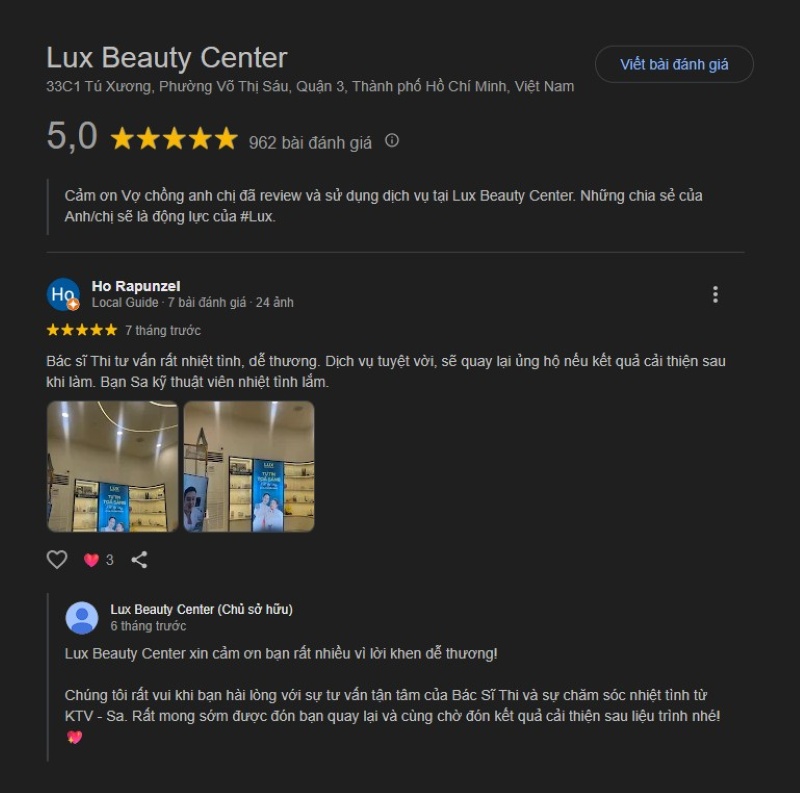 Review trẻ hóa bàn tay tại Lux Beauty Center