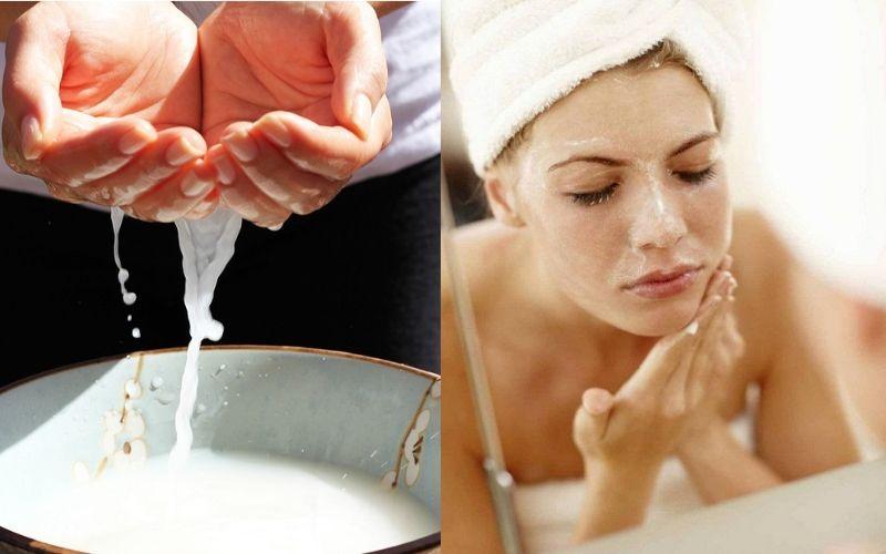 rửa mặt bằng sữa tươi giúp làm sáng da rửa mặt bằng sữa tươi giúp làm sáng da