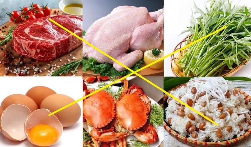 Sau tẩy nốt ruồi kiêng ăn gì