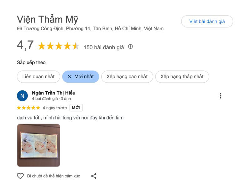 Thẩm mỹ viện tắm trắng DIVA bài đánh giá