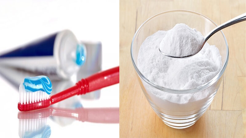 Xóa nốt ruồi bằng kem đánh răng và baking soda