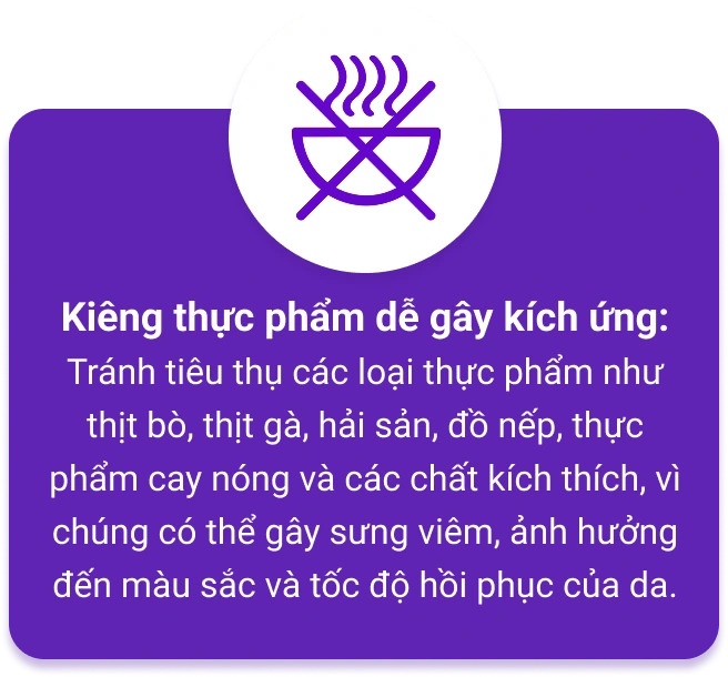 Kiêng thực phẩm dễ gây kích ứng