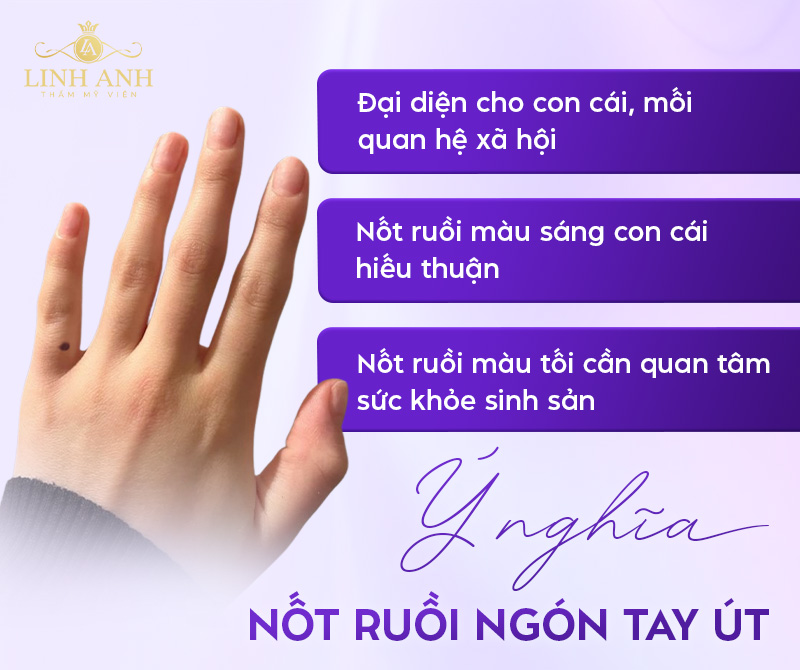 Ý nghĩa nốt ruồi ở ngón tay út Ý nghĩa nốt ruồi ở ngón tay út