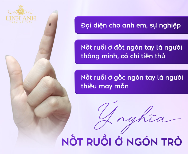 Ý nghĩa nốt ruồi ở ngón trỏ Ý nghĩa nốt ruồi ở ngón trỏ