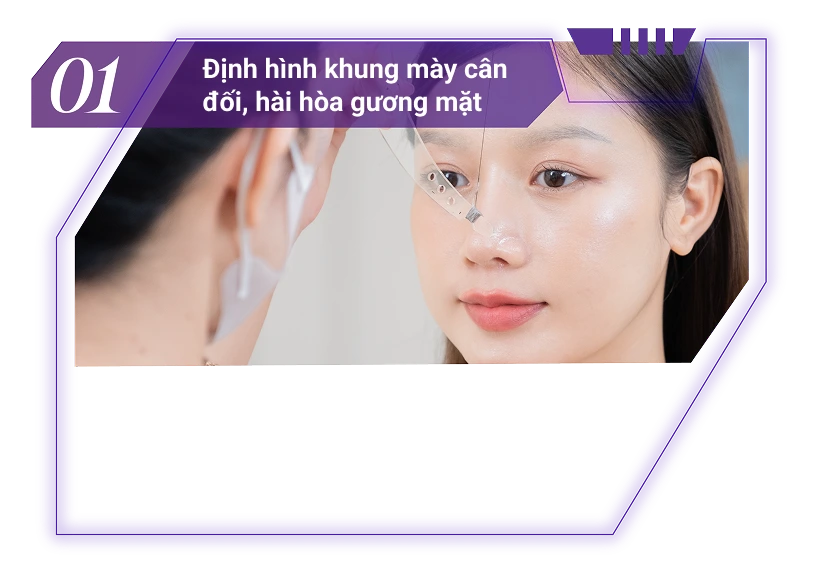Phun chân mày giúp tạo dáng mày rõ nét, cân đối với tỷ lệ khuôn mặt, từ đó tôn lên đường nét và tăng vẻ cuốn hút tự nhiên.