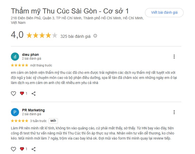 nặn mụn tại Thẩm mỹ viện Thu Cúc