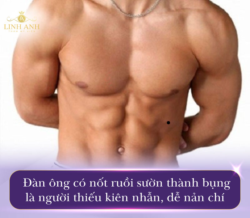 Nốt ruồi trên bụng nam bên phải