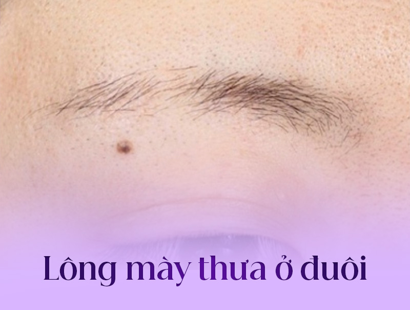 Dáng lông mày thưa ở đuôi