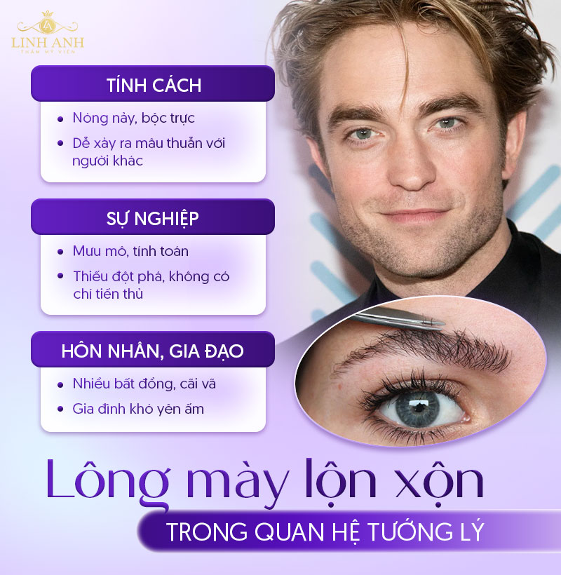 lông mày mọc lộn xộn ở nam