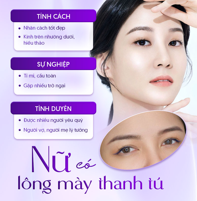 lông mày nữ thanh tú